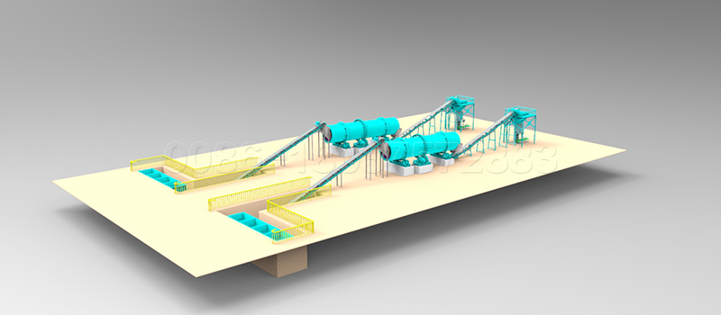 40 to 60 ton per hour bb fertilizer production line for large scale plants