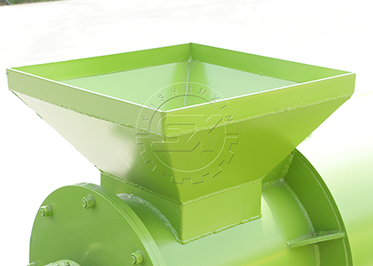 Organic fertilizer pellet making machine raw material feeding port