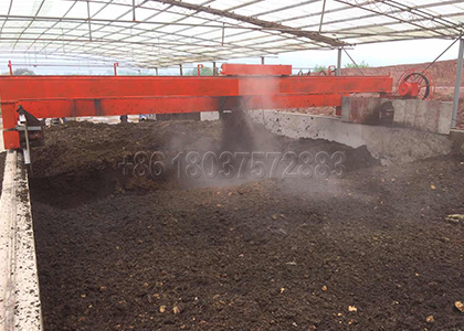 Wheel type Compost Turner for Large Scale Composting